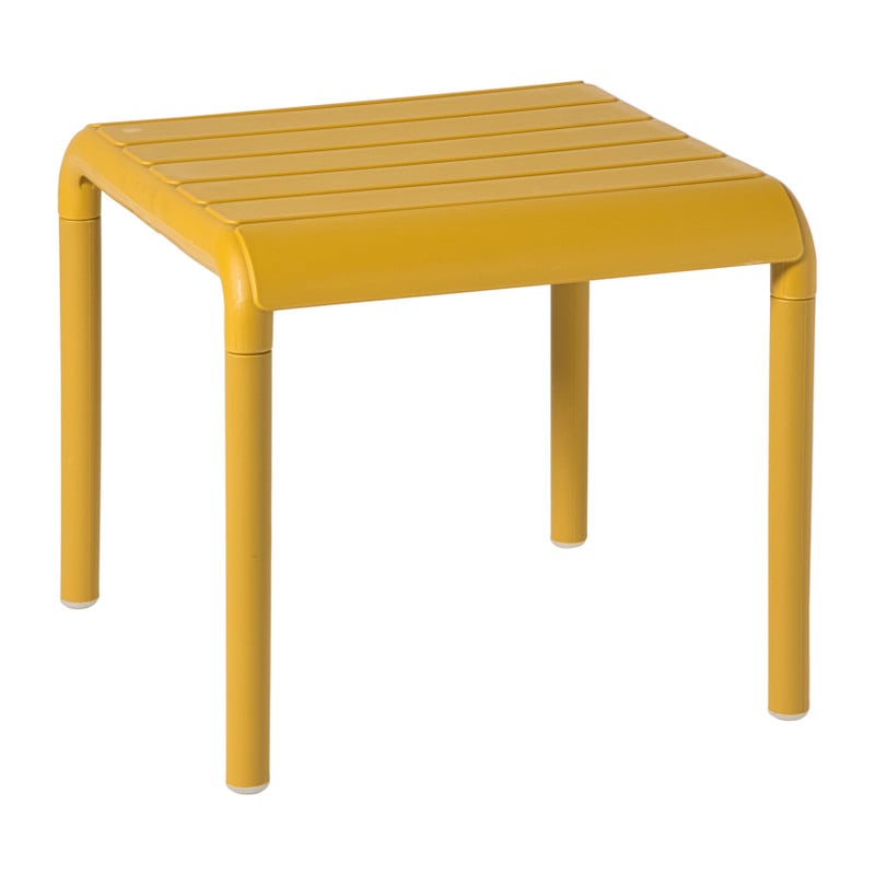 Buiten bijzettafel Lea - geel - 40x45x45 cm