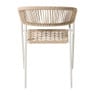 Tuinstoel gevlochten Capri met armleuning - beige