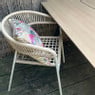 Tuinstoel gevlochten Capri met armleuning - beige