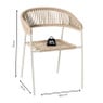 Tuinstoel gevlochten Capri met armleuning - beige