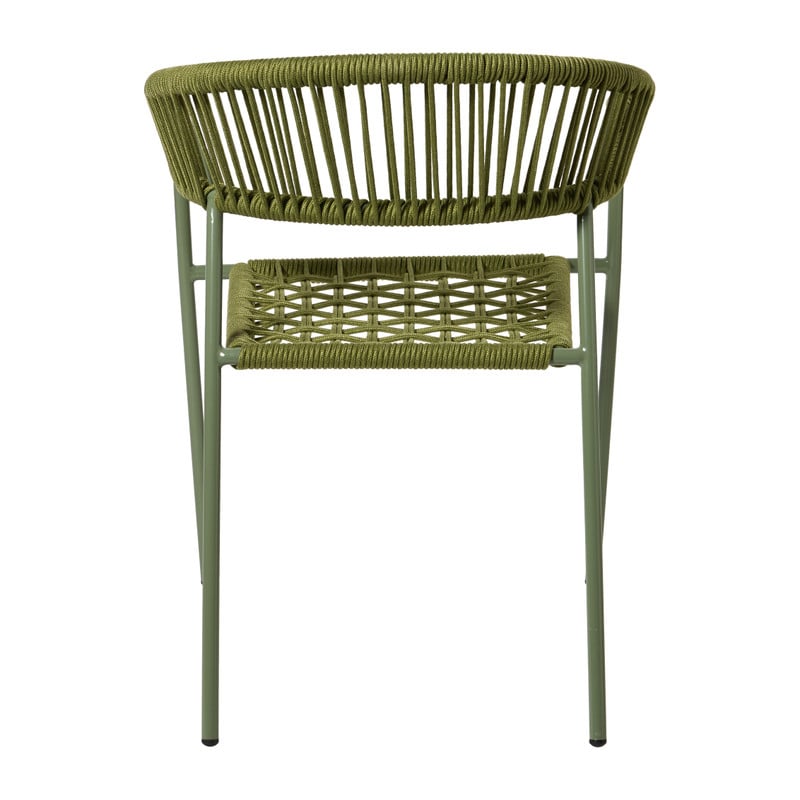 Tuinstoel gevlochten Capri met armleuning - groen