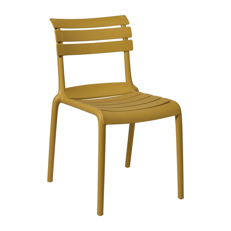 Stapelbare tuinstoel Napoli - geel - 83x55x48 cm