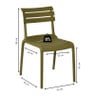 Stapelbare tuinstoel Napoli - groen - 83x55x48 cm