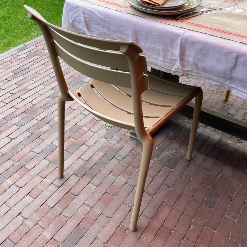Stapelbare tuinstoel Napoli - taupe - 83x55x48 cm