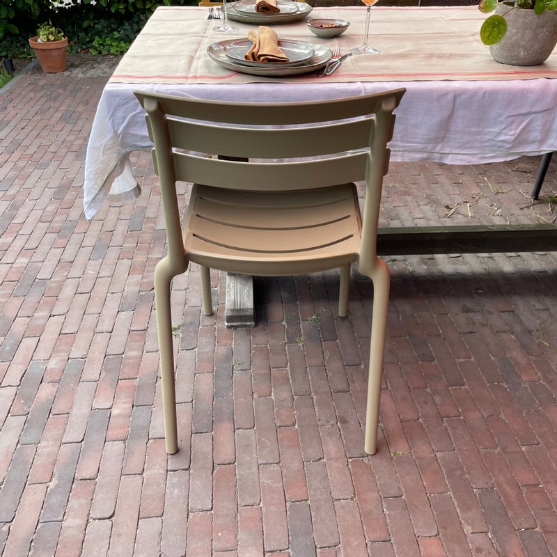 Stapelbare tuinstoel Napoli - taupe - 83x55x48 cm