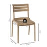 Stapelbare tuinstoel Napoli - taupe - 83x55x48 cm