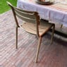 Stapelbare tuinstoel Napoli - taupe - 83x55x48 cm