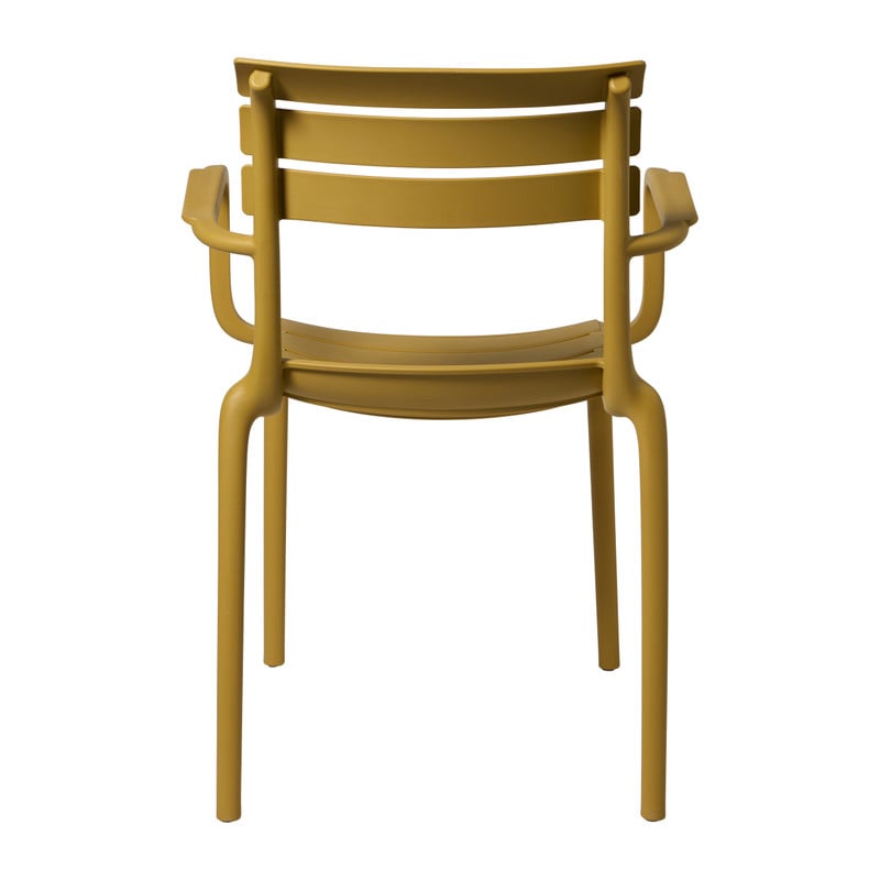 Tuinstoel met armleuning Napoli - geel - 83x55x48 cm