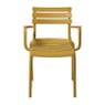 Tuinstoel met armleuning Napoli - geel - 83x55x48 cm