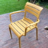 Tuinstoel met armleuning Napoli - geel - 83x55x48 cm
