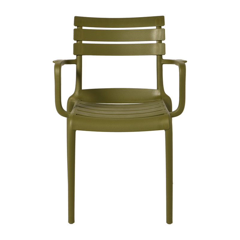 Tuinstoel met armleuning Napoli - groen - 83x55x48 cm