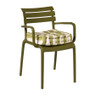Tuinstoel met armleuning Napoli - groen - 83x55x48 cm