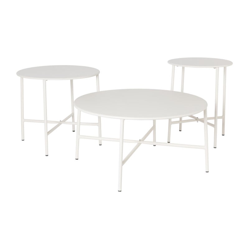 Bijzettafel Pablo wit - ø40x50 cm