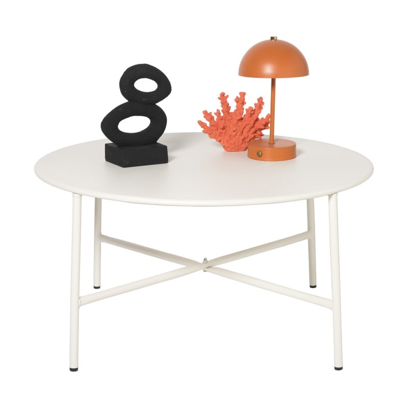 Bijzettafel Pablo wit - ø70x35 cm