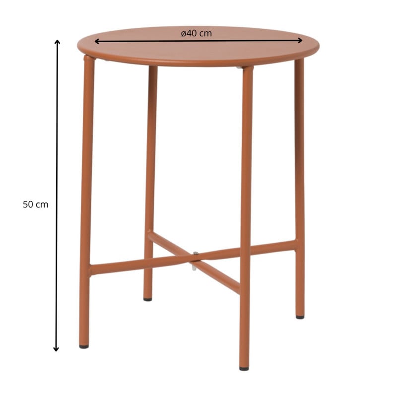 Bijzettafel Pablo peach - ø40x50 cm