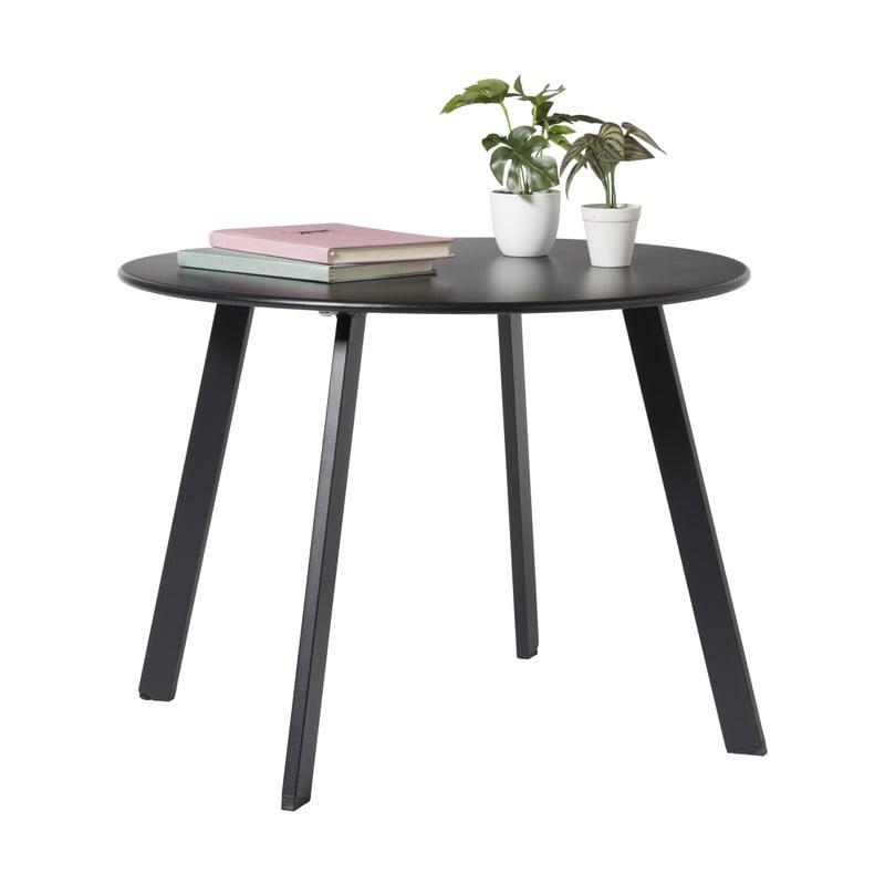 Bijzettafel Diego klein - zwart - ø60x46 cm