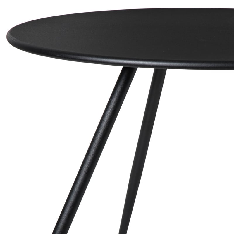 Bijzettafel Manolo laag- zwart - ø55x40 cm