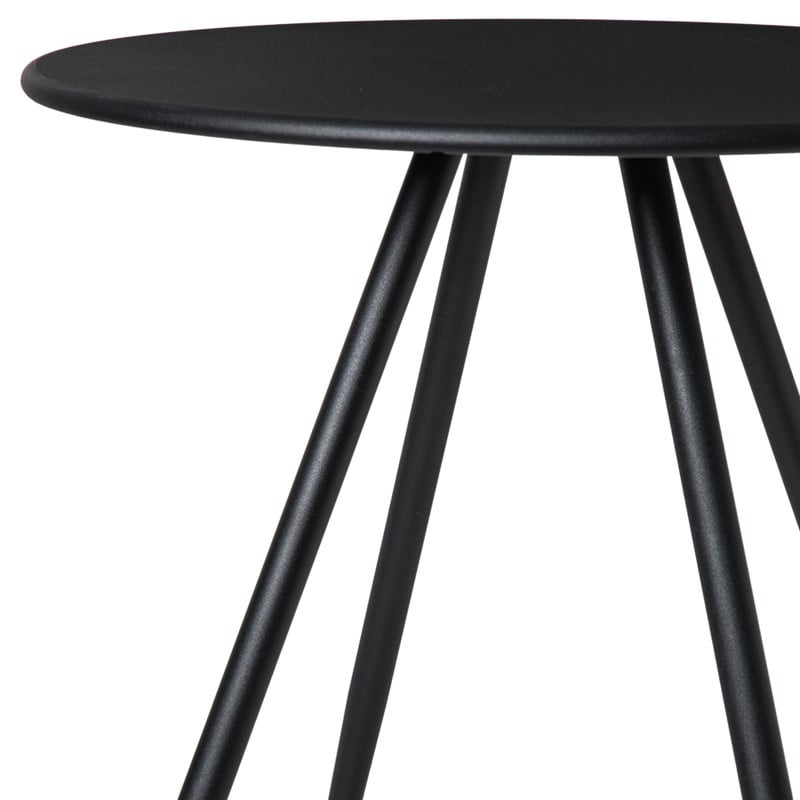 Bijzettafel Manolo hoog - zwart -ø45x45 cm