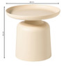 Bijzettafel Firenze hoog - beige - ø48x44 cm