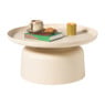 Bijzettafel Firenze laag - beige - ø72x35 cm