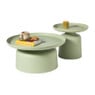 Bijzettafel Firenze laag - groen - ø72x35 cm