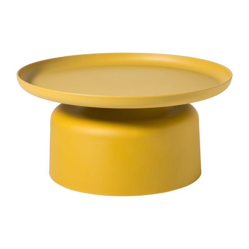 Bijzettafel Firenze laag - geel - ø72x35 cm