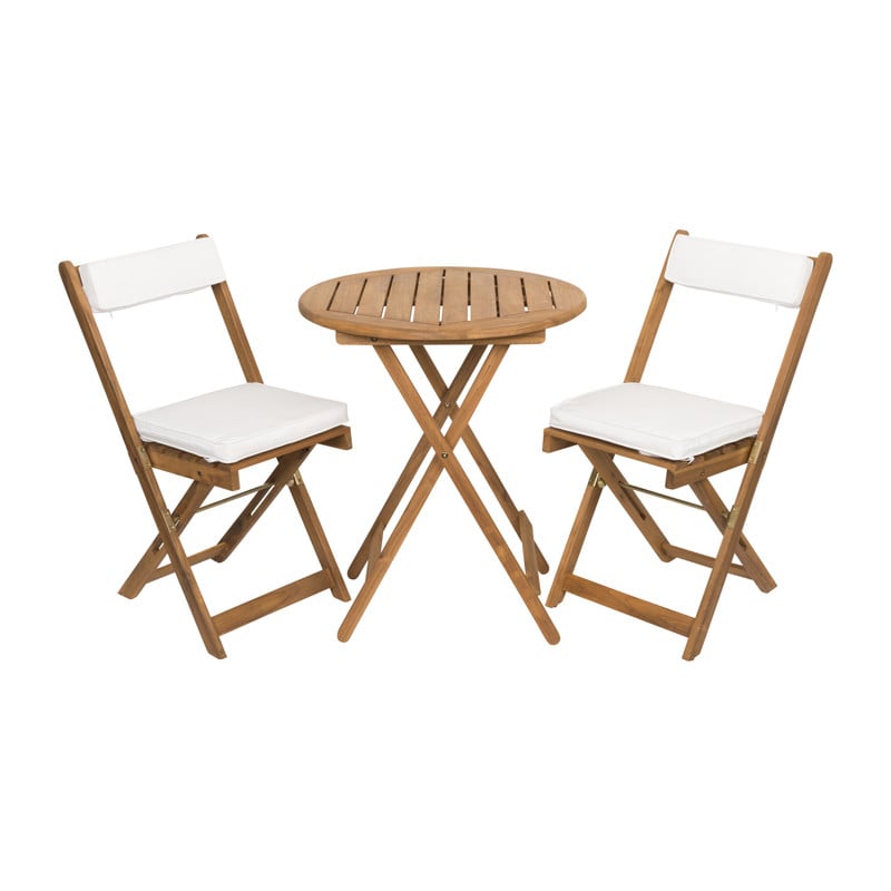 Tuinset kreta + kussens - acacia hout