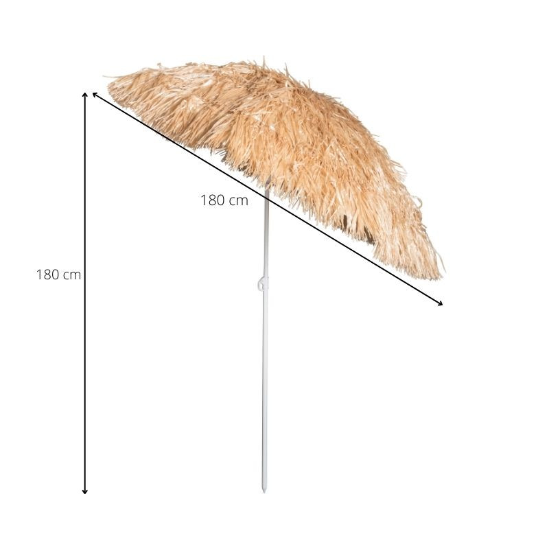 Hawaii parasol - naturel - ⌀180x180 cm