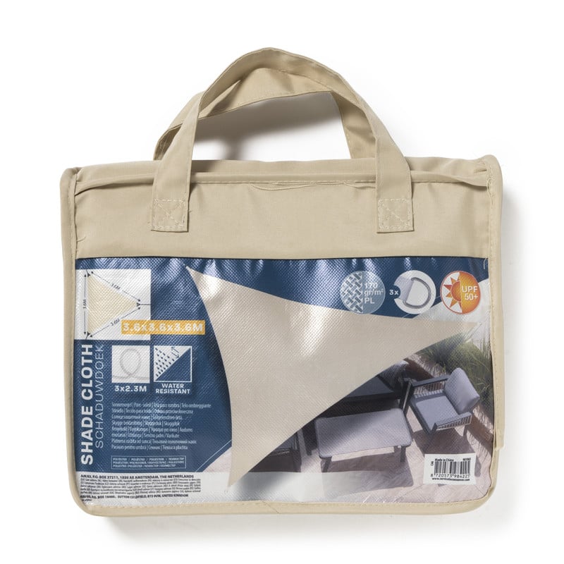 Schaduwdoek driehoek - beige - 360x360x360 cm