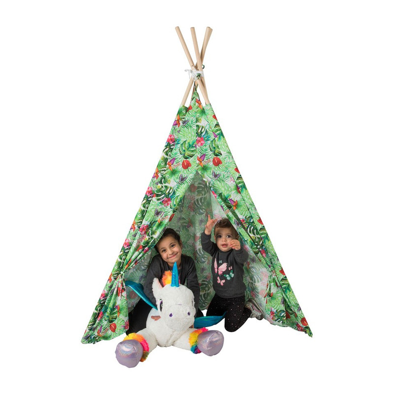 Tipi speeltent - jungle - 120x120x160 cm 