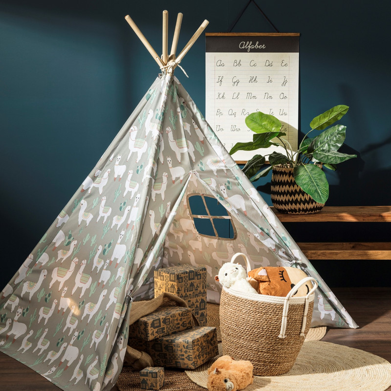 Tipi speeltent - lama - 120x120x160 cm