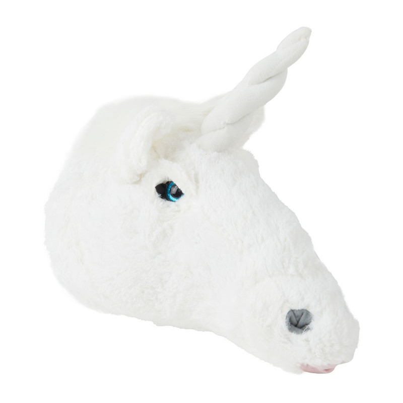Dierenkop unicorn - 25x30x15 cm