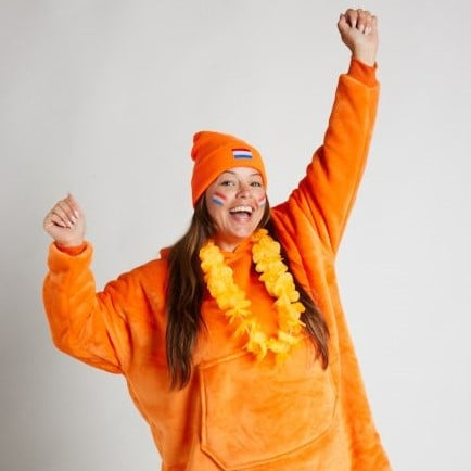 Oversized hoodie - oranje - one size