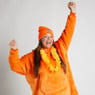 Oversized hoodie - oranje - one size