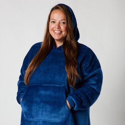 Oversized hoodie - blauw - one size