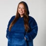 Oversized hoodie - blauw - one size