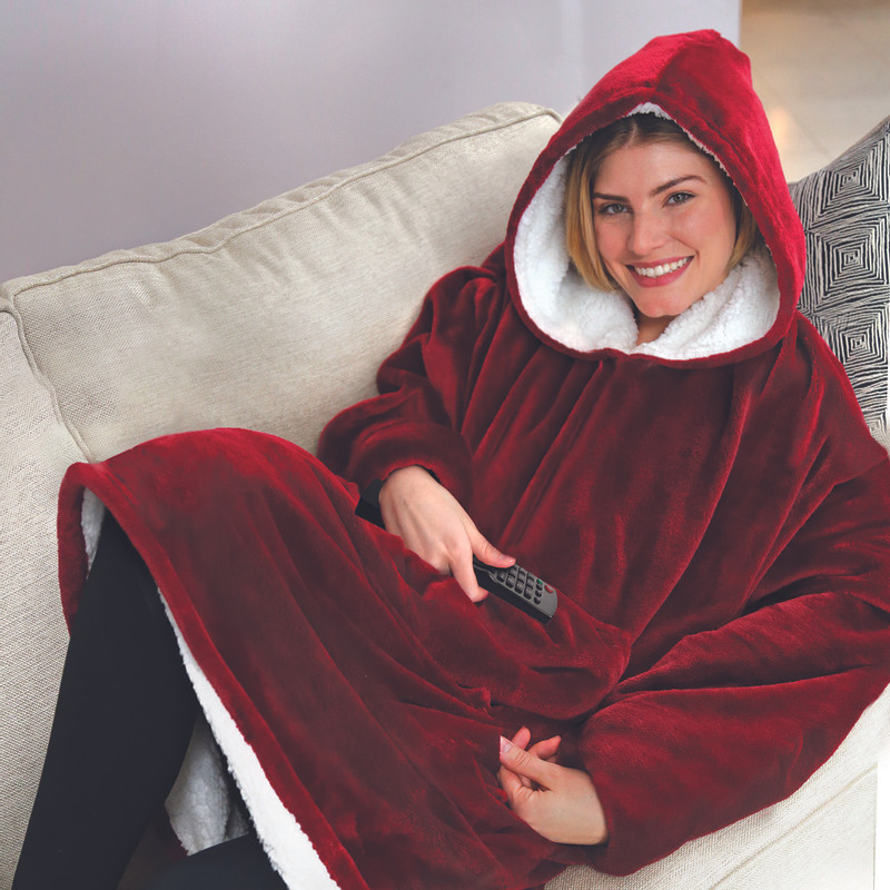 Huggle hoodie - rood - one size