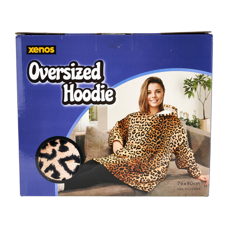 Oversized hoodie - luipaard - one size