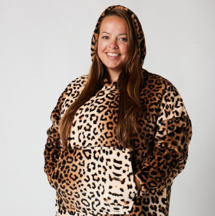 Oversized hoodie - luipaard - one size