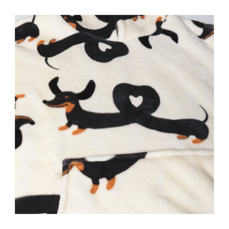 Oversized hoodie teckel - one size - polyester