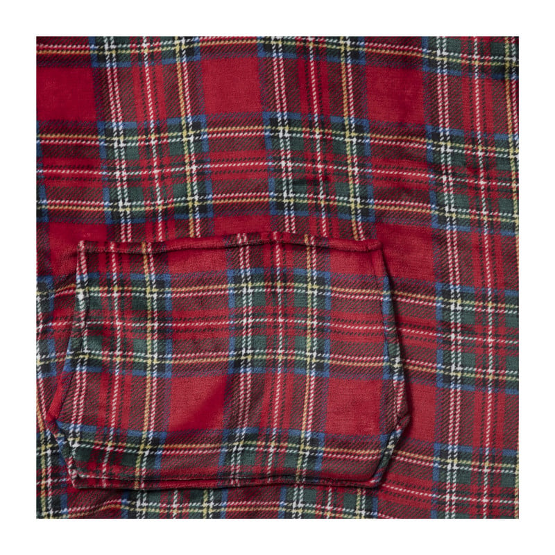 Oversized hoodie kerst ruit - rood - one size