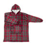 Oversized hoodie kerst ruit - rood - one size