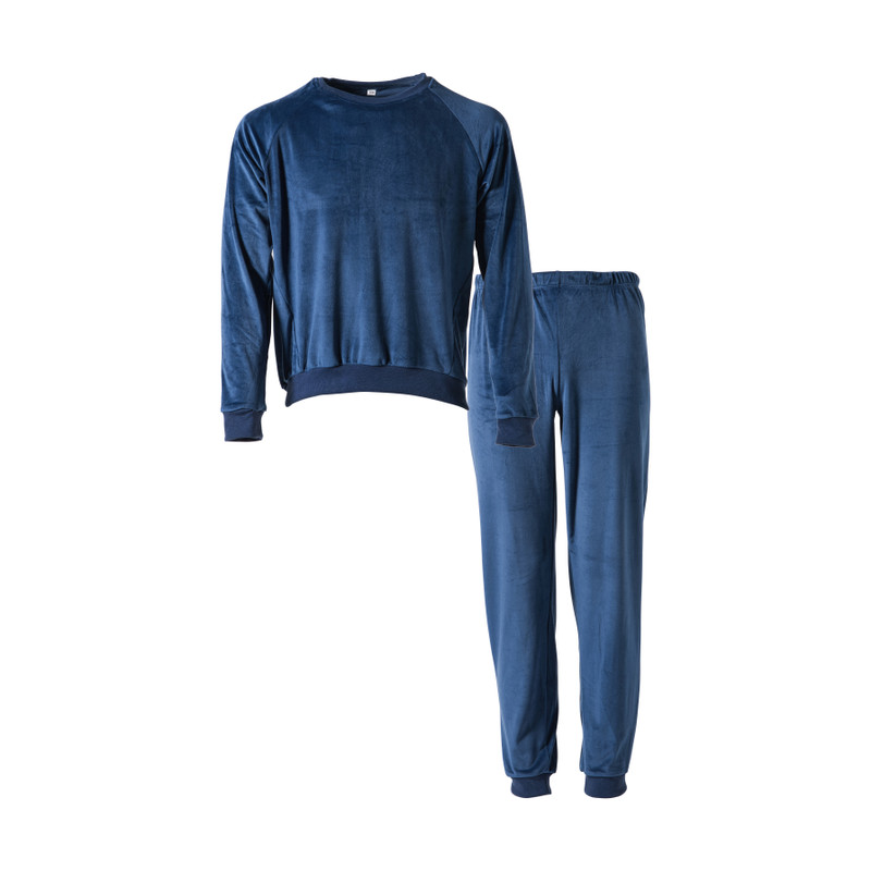 Huispak 2-delig - blauw - maat S/M