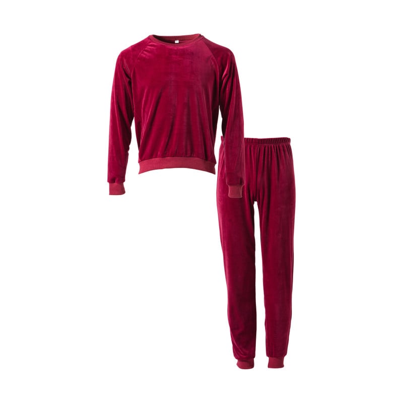 Huispak 2-delig - rood - maat L/XL