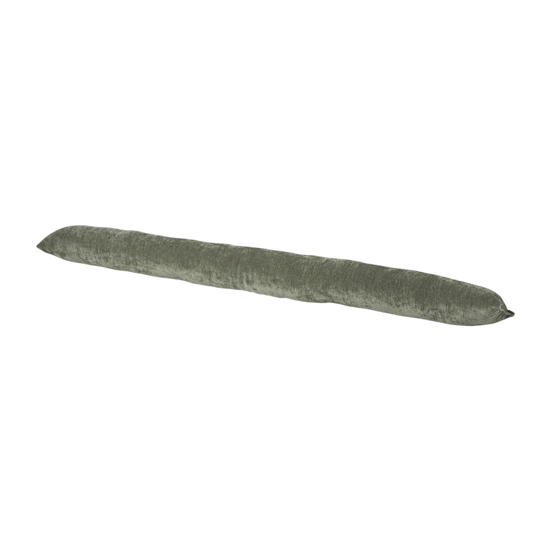 Tochtstopper velours - groen - 90x9 cm 