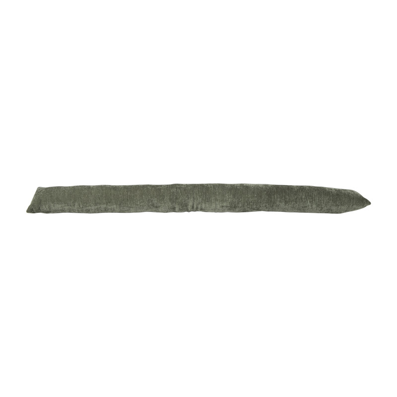 Tochtstopper velours - groen - 90x9 cm 