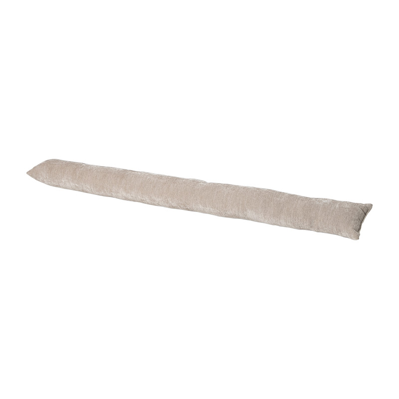 Tochtstopper velours - beige - 90x9 cm 