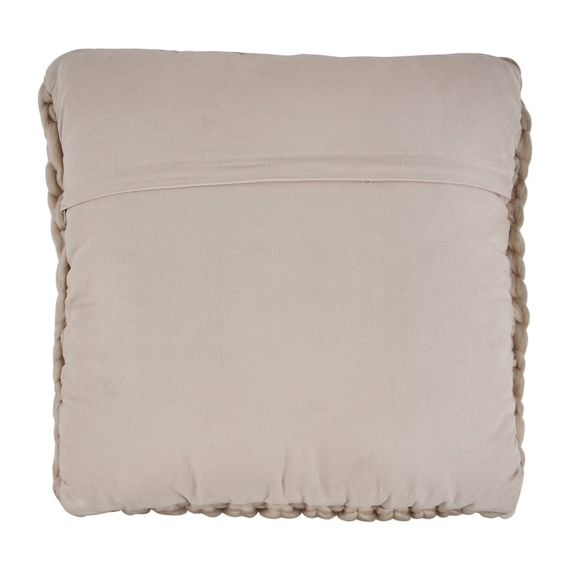 Sierkussen grof gebreid - roze - 45x45 cm 