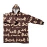Oversized hoodie doodle - bruin - 76x90 cm