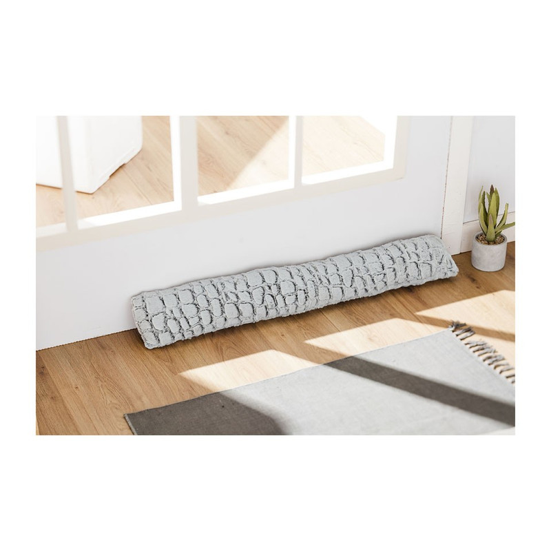 Tochtrol dierenvacht - wit/grijs - 96 cm